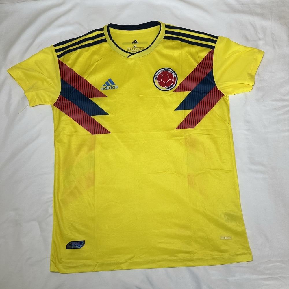 Adidas Colombia Soccer Jersey Mens XL Home Kit 2018 World Cup Russia Futbol